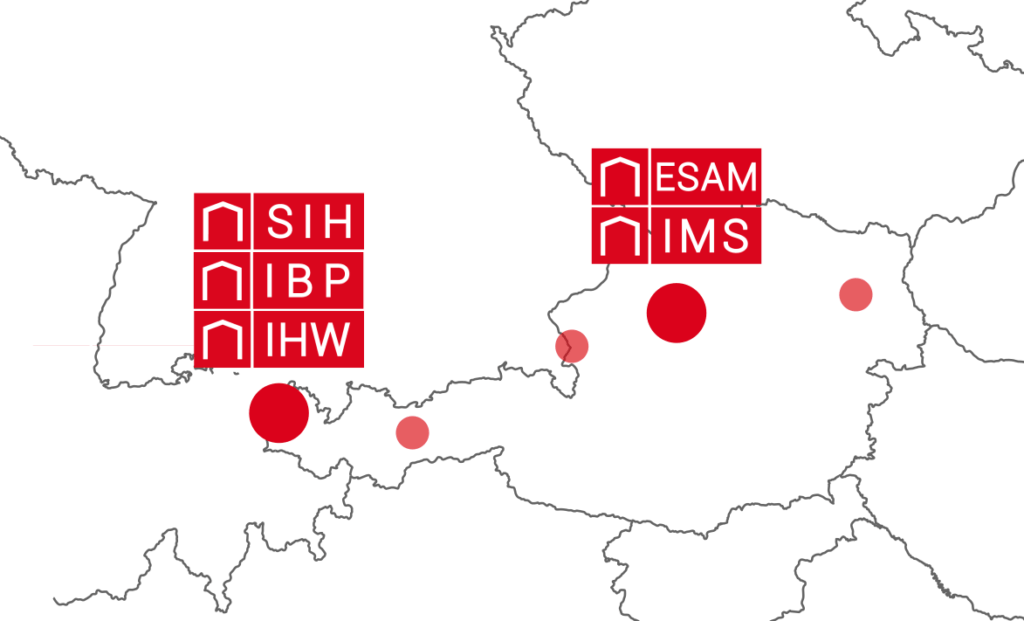 Österreichkarte mit HIG-Standorten